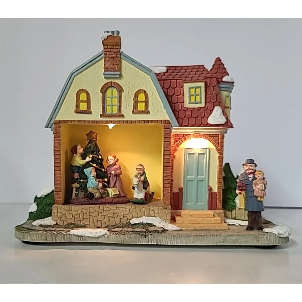 Vintage 1993‎ Dickens Christmas Light Up Christmas Scene